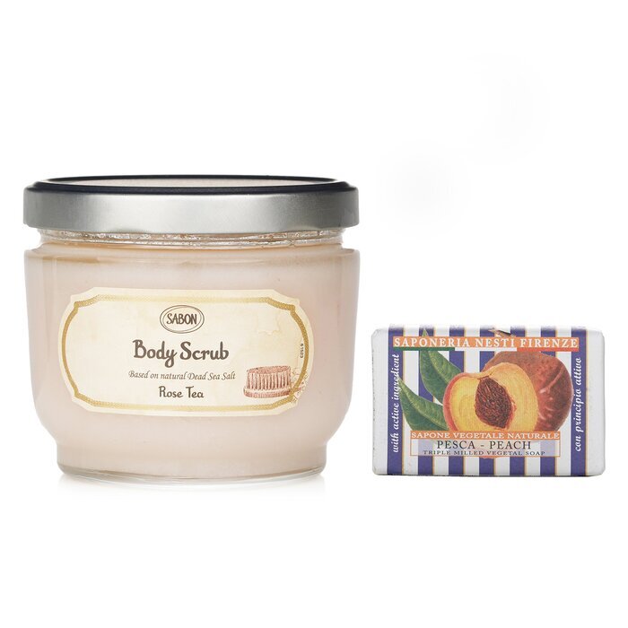 Sabon Körperpeeling – Rosentee & Nesti Dante Le Deliziose Naturseife – Pfirsich 2 Stück