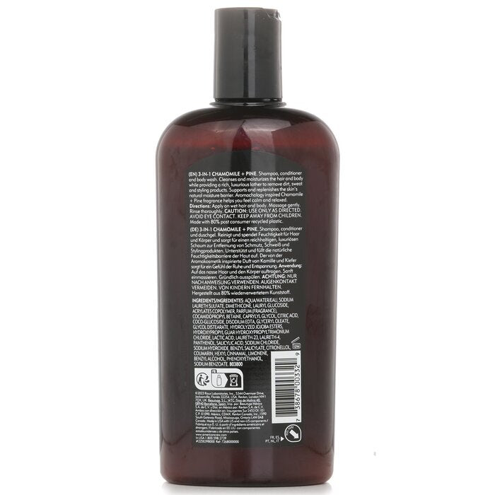 American Crew 3-in-1 Kamille + Kiefer Shampoo, Spülung und Duschgel 450 ml
