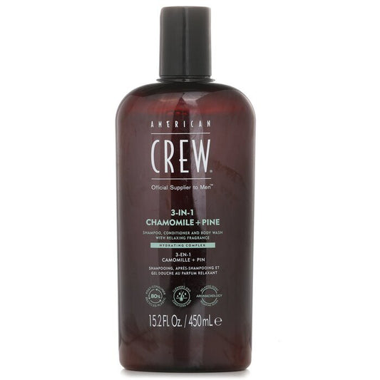 American Crew 3-in-1 Kamille + Kiefer Shampoo, Spülung und Duschgel 450 ml