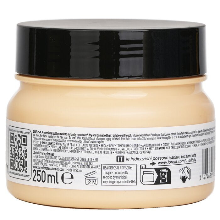 L'Oreal Serie Expert Absolut Repair Golden Protein + Gold Quinoa Professional Mask 250ml