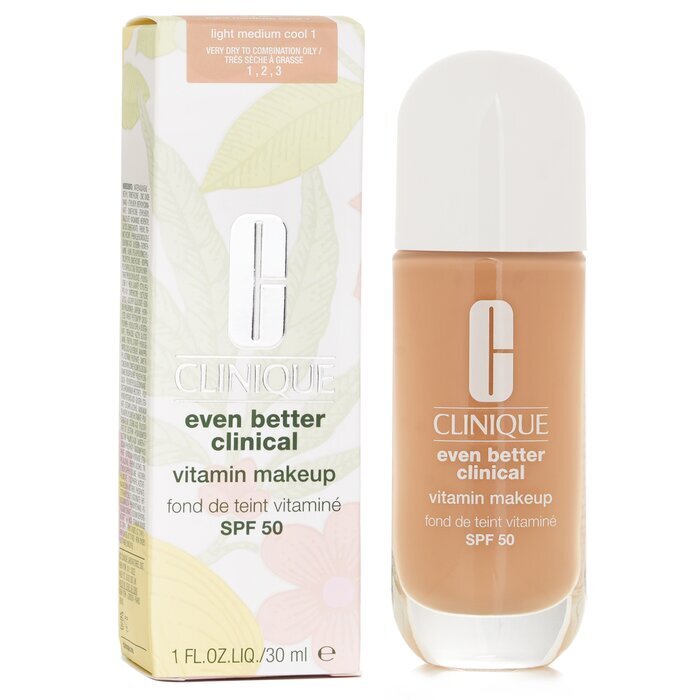 Clinique Even Better Clinical Vitamin MakeUp Foundation SPF 50 - 1 Light Medium Cool 30ml