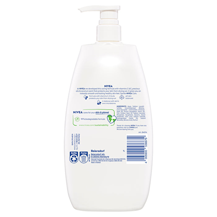 Nivea Rich Lather Duschgel Kokosnuss und Jojobaöl 1000ml/33.8oz