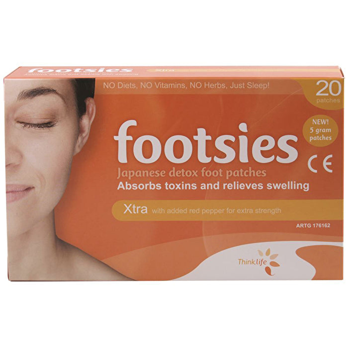 Footsies By Thinklife (japanese Detox Foot Patches) Xtra Patches X 20 Pack
