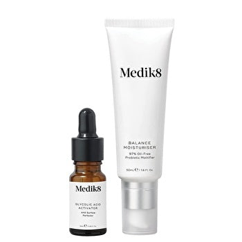 Medik8 Balance Moisturiser & Glycolic Acid Activator Balance Moisturise 50ml/glycolic Acid Activator 5ml 55ml