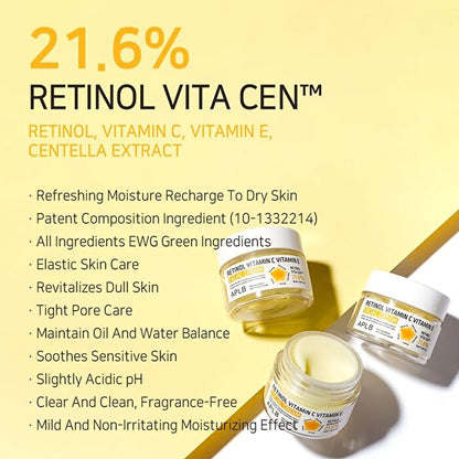 Retinol Vitamin C Vitamin E Facial Cream - 55ml