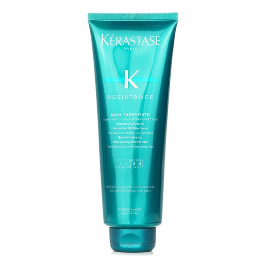 Kerastase Resistance Bain Therapiste Balm-In -Shampoo Fiber Quality Renewal Care (Für sehr geschädigtes, überstrapaziertes Haar) 450ml/15oz