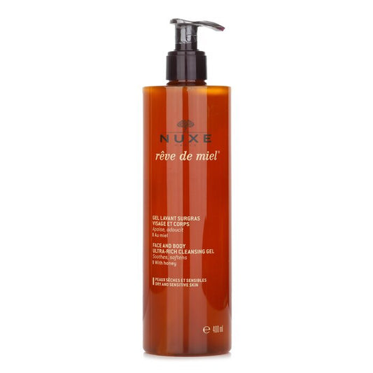 Nuxe Reve De Miel Ultra-reichhaltiges Reinigungsgel für Gesicht und Körper (trockene und empfindliche Haut) 400 ml