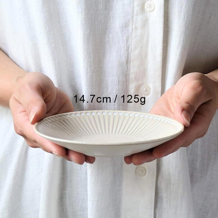 Minoro Touki Minoyaki Ultra Light 14.7CM Ceramic Dish (Yamato Blue)-  Yamato Blue