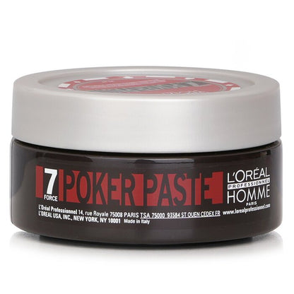 L'Oreal Professionnel Homme Poker Paste (wiederbearbeitbare Kompaktpaste, extremer Halt) 75 ml/2,5 oz