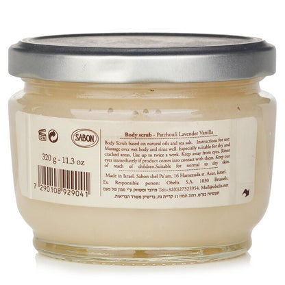 Sabon Körperpeeling - Patchouli Lavendel Vanille 320g/11,3oz