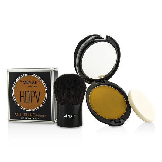 Menaji HDPV Anti-Shine Sunless Tan Kit: HDPV Anti-Shine Puder – T (Tan) 10 g + Deluxe Kabuki-Pinsel 1 Stk. 2 Stk.