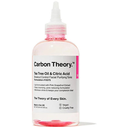 Carbon Theory Tea Tree Oil & Citric Acid Breakout Control Facial Purifying Tonic - Pleťove Tonikum 250ml