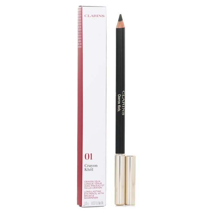 Clarins Langanhaltender Augenstift mit Pinsel - Nr. 01 Carbon Black (mit Anspitzer) 1,05 g/0,037 oz