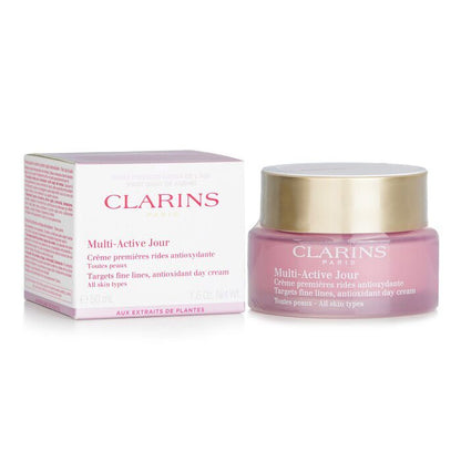 Clarins Multi-Active Day Targets Fine Lines Antioxidant Tagescreme – Für alle Hauttypen, 50 ml