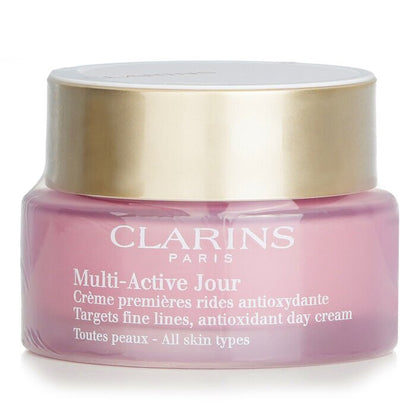 Clarins Multi-Active Day Targets Fine Lines Antioxidant Tagescreme – Für alle Hauttypen, 50 ml