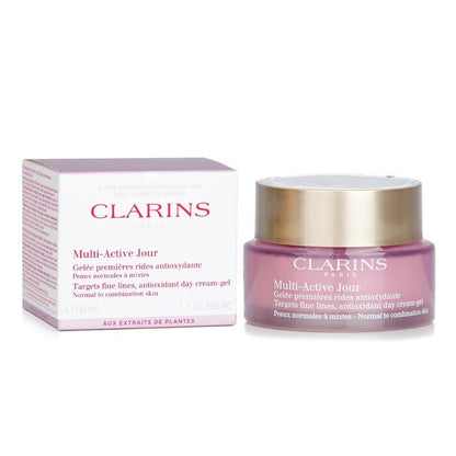 Clarins Multi-Active Day Targets Fine Lines Antioxidant Day Cream-Gel – Für normale bis Mischhaut, 50 ml