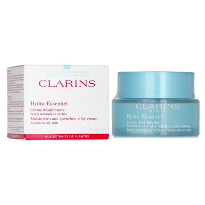 Clarins Hydra-Essentiel Feuchtigkeitsspendende und nährende seidige Creme – Normale bis trockene Haut, 50 ml