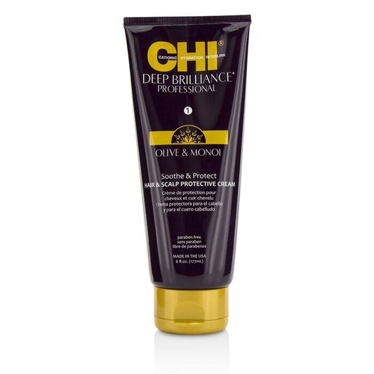 CHI Deep Brilliance Olive & Monoi Soothe & Protect Schutzcreme für Haar und Kopfhaut, 177 ml