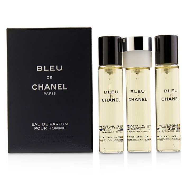 Bleu De Chanel Eau De Parfum Twist & Spray Refill 3x20ml