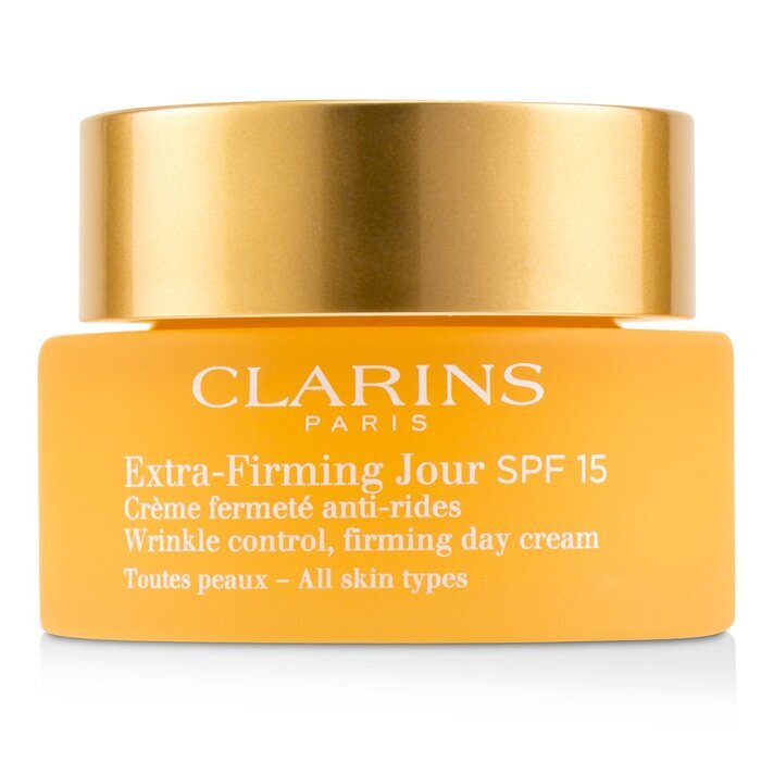 Clarins Extra-Firming Jour Wrinkle Control, straffende Tagescreme LSF 15 – alle Hauttypen, 50 ml