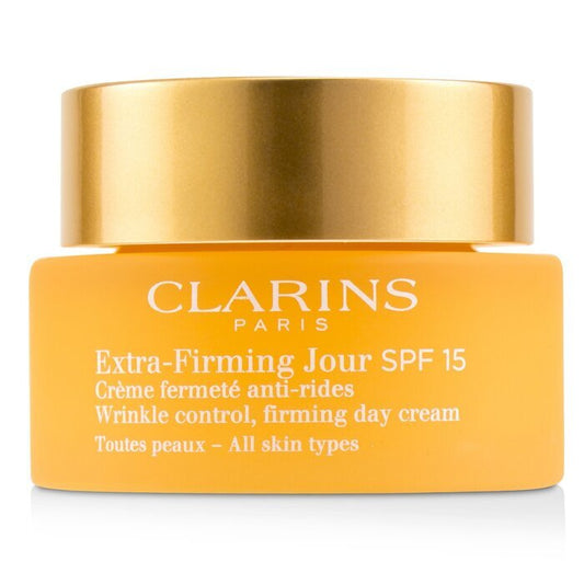 Clarins Extra-Firming Jour Wrinkle Control, straffende Tagescreme LSF 15 – alle Hauttypen, 50 ml