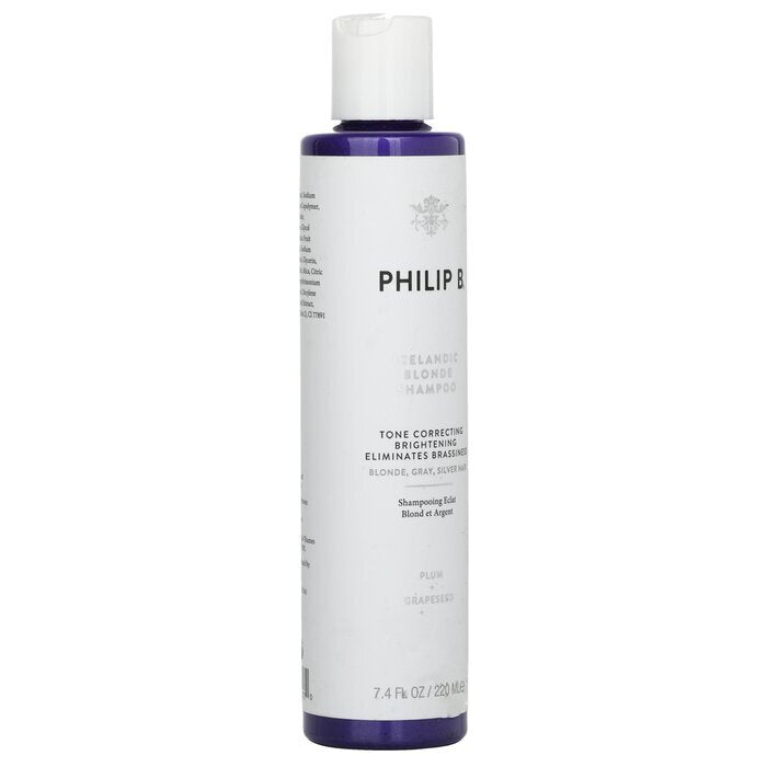 Philip B Icelandic Blonde Shampoo (Tonkorrektur, Aufhellung, eliminiert Messingtöne – blondes, graues, silbernes Haar) 220 ml/7,4 oz