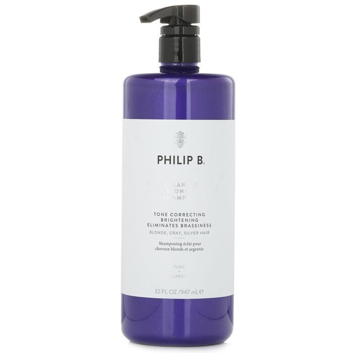 Philip B Icelandic Blonde Shampoo (Tonkorrektur, Aufhellung, eliminiert Messingglanz) – Blond, Grau, Silber H 947 ml/32 oz