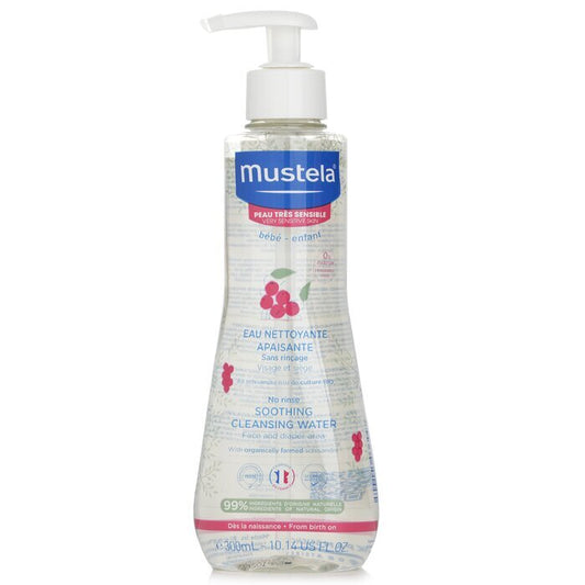 Mustela No Rinse Beruhigendes Reinigungswasser (Gesicht &amp; Windelbereich) - Für sehr empfindliche Haut 300ml/10.14oz