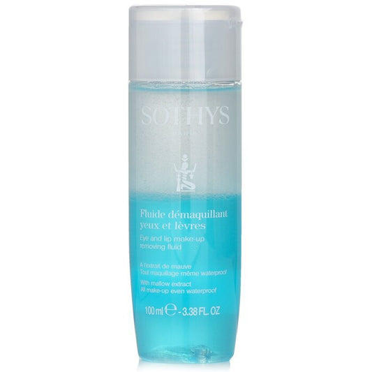Sothys Augen- und Lippen-Make-up-Entfernungsfluid mit Malvenextrakt – für jedes Make-up, auch wasserfest, 100 ml