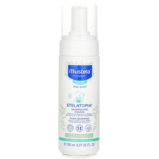 Mustela Stelatopia Schaumshampoo (reinigt sanft und lindert juckende Haut) 150 ml