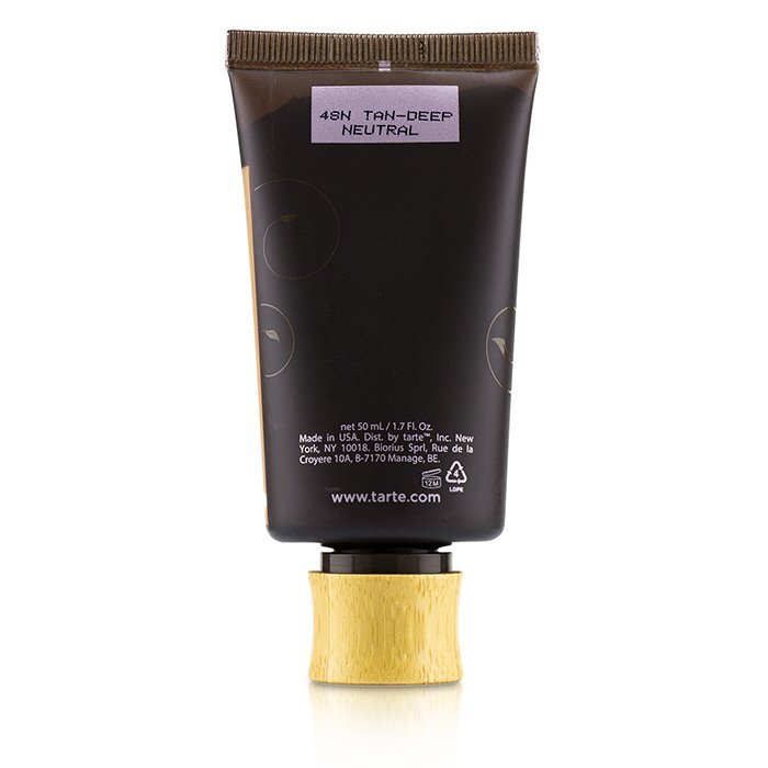 Tarte Amazonian Clay Foundation mit 12-Stunden-Volldeckung, Nr. 48N Tan Deep Neutral, 50 ml