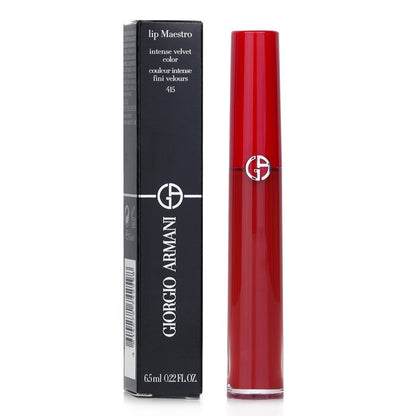 Giorgio Armani Lip Maestro Intense Velvet Color (Flüssiger Lippenstift) – Nr. 415 (Red Wood) 6,5 ml/0,22 oz
