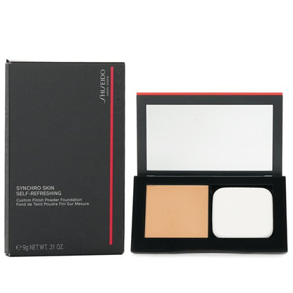 Shiseido Synchro Skin Selbsterfrischendes Puder-Foundation mit individuellem Finish, Nr. 350, Ahorn, 9 g