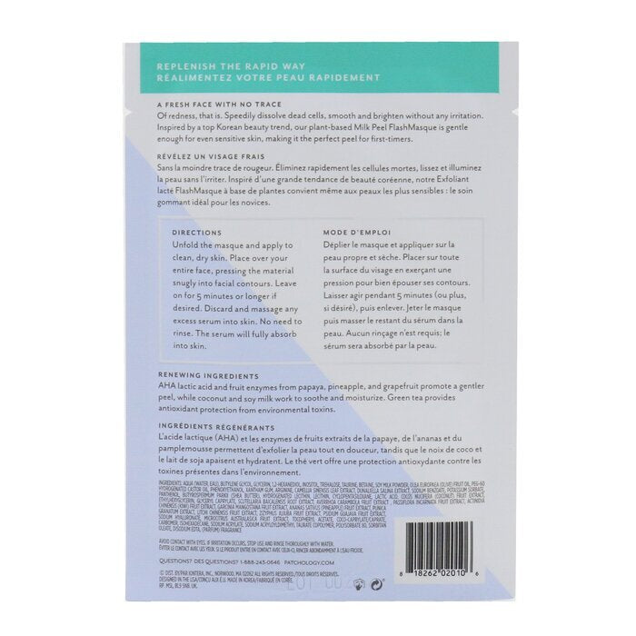 Patchology FlashMasque 5-Minuten-Tuchmaske – Perfektes Wochenend-Tuchmasken-Set: (Hydratieren, Aufhellen, Milchpeeling) 3-tlg.