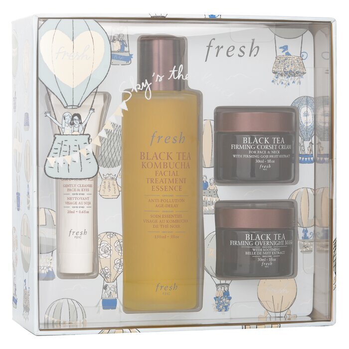 Frischer Schwarztee – Straffendes Beauty-Paket-Set, 4-tlg.