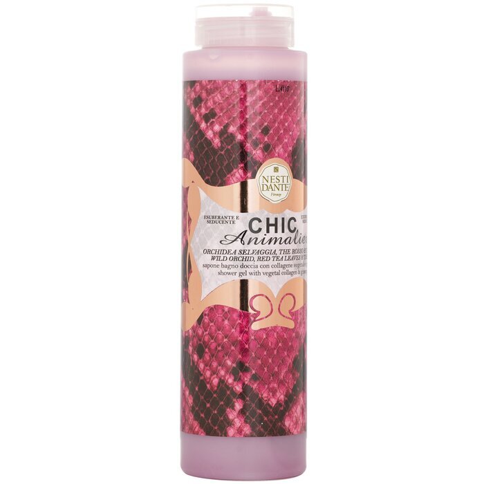 Nesti Dante Chic Animalier Duschgel – Wilde Orchidee, rote Teeblätter und Tiare 300 ml/10,2 oz