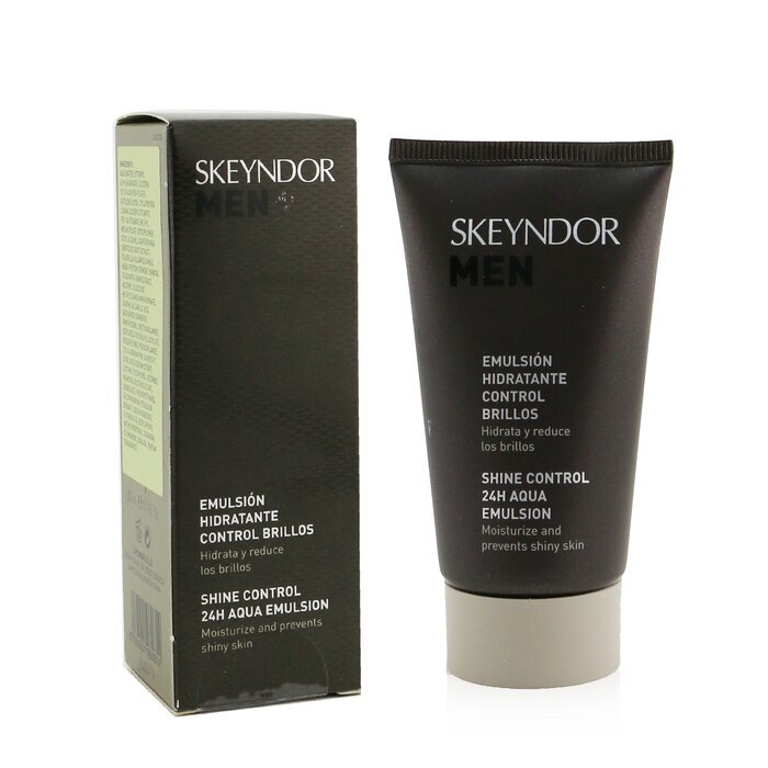 SKEYNDOR Men Shine Control 24H Aqua Emulsion – Spendet Feuchtigkeit und verhindert glänzende Haut (zur Normalisierung von Misch- und fettiger Haut) 50 ml/1,7 oz
