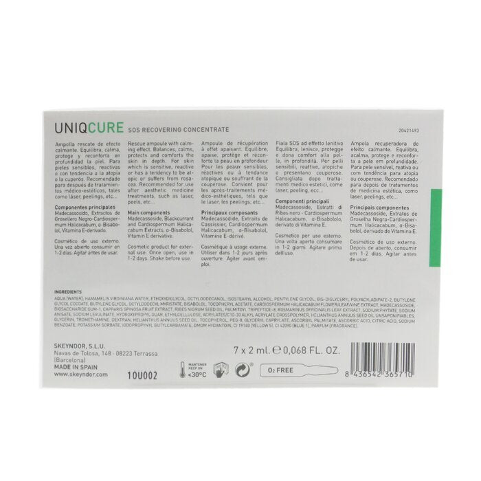 SKEYNDOR Uniqcure SOS Recovering Concentrate (Geeignet zur Anwendung nach Behandlungen der ästhetischen Medizin) 7x2mlx0.068oz