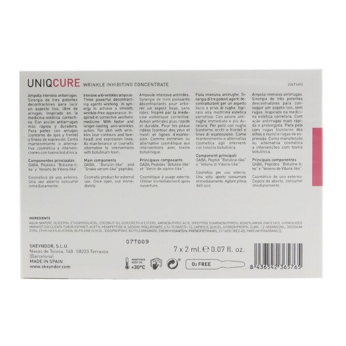 SKEYNDOR Uniqcure Faltenhemmendes Konzentrat (gegen Fältchen und Ausdruckslinien) 7 x 2 ml/0,07 oz