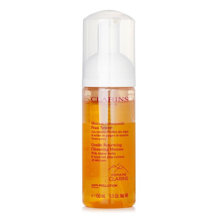 Clarins Sanftes, erneuerndes Reinigungsmousse mit Alpenkräutern und Tamarindenpulpenextrakten, 150 ml