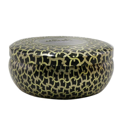 Voluspa Dekorative Kerze in Dose mit 3 Dochten – Suede Noir, 340 g/12 oz