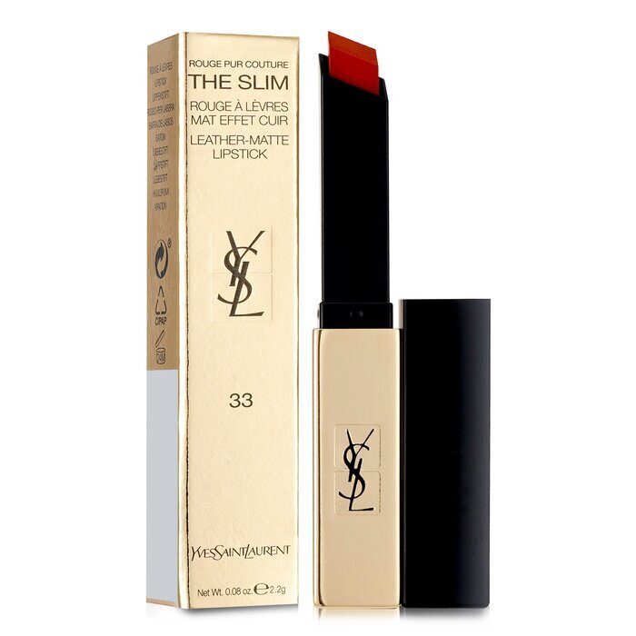 Yves Saint Laurent Rouge Pur Couture The Slim Leather Matte Lippenstift - Nr. 33 Orange Desire 2,2 g/0,08 oz