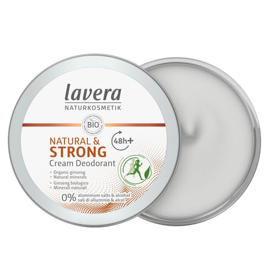 Lavera Natural &amp; Strong Creme-Deodorant – mit Bio-Ginseng 50ml/1,7oz