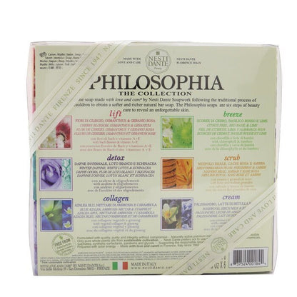 Nesti Dante Philosophia The Collection Seifenset: (Lift + Breeze + Detox + Scrub + Collagen + Cream) 6x 150g/5,3oz