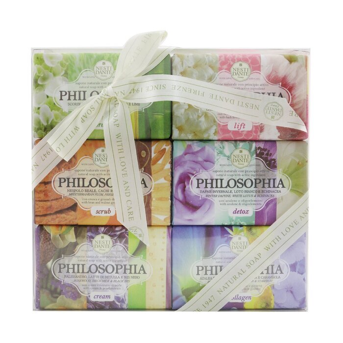 Nesti Dante Philosophia The Collection Seifenset: (Lift + Breeze + Detox + Scrub + Collagen + Cream) 6x 150g/5,3oz