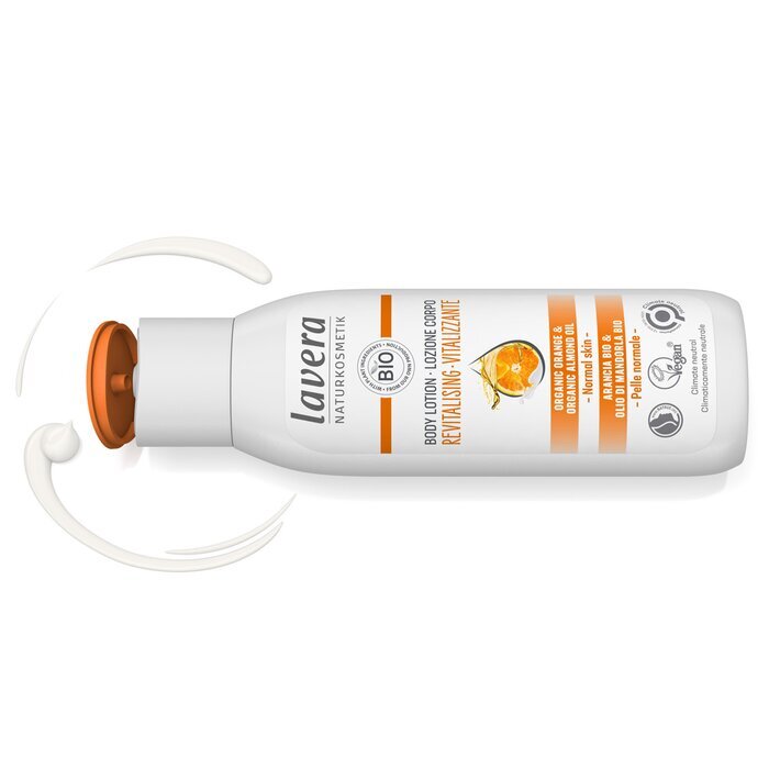 Lavera Body Lotion (Revitalisierend) – Mit Bio-Orange &amp; Bio-Mandelöl – Für normale Haut 200ml/7oz