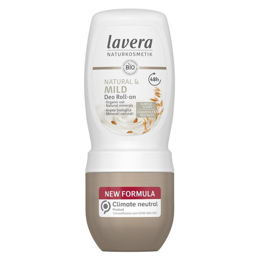 Lavera Deo Roll-On (Natürlich &amp; Mild) – Mit Bio-Hafer &amp; natürlichen Mineralien 50ml/1,7oz
