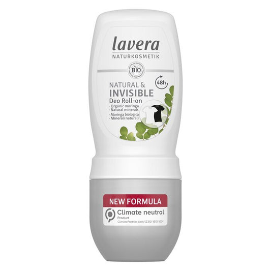 Lavera Deo Roll-On (Natürlich &amp; Unsichtbar) – Mit Bio-Moringa und natürlichen Mineralien 50ml/1,7oz