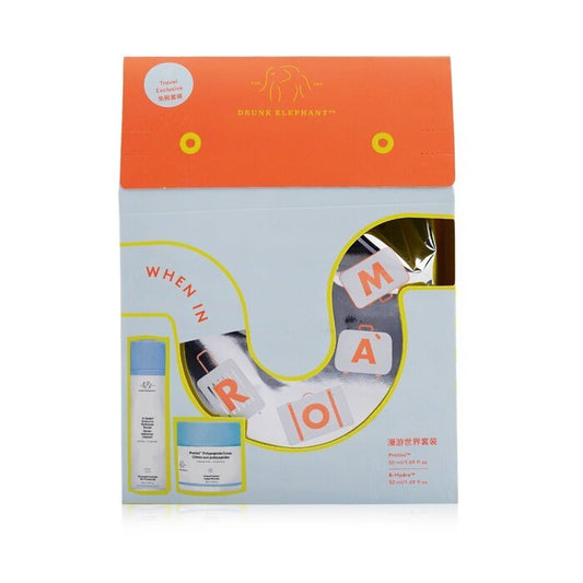 Drunk Elephant When In Roam Set: Protini Polypeptide Creme 50 ml + B-Hydra Intensive Hydration Serum 50 ml, 2 Stück