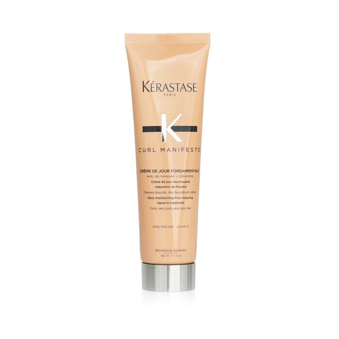 Kerastase Curl Manifesto Creme De Jour Fondamentale Haarcreme, feuchtigkeitsspendende Leave-in-Behandlung zur Reduzierung von Frizz – für lockiges Haar, 150 ml